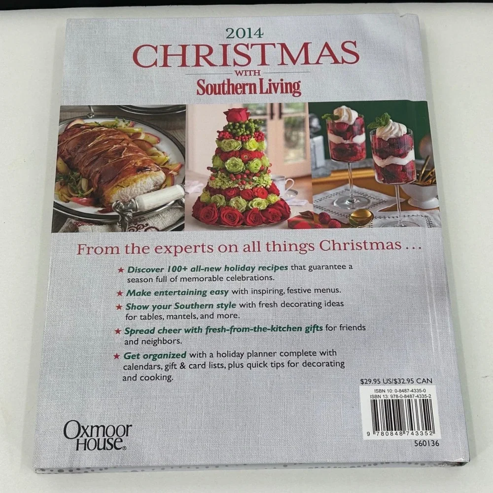 2014 Christmas with Southern Living Cookbook Holiday Decorating Oxmoor House HC
